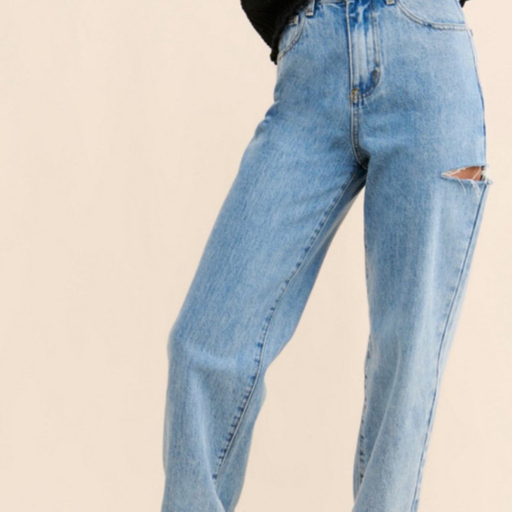 GREY LAB Light Blue Straight Leg Jeans
